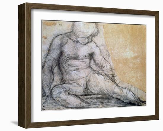 Seated Boy, C1514-1557-Jacopo Pontormo-Framed Giclee Print