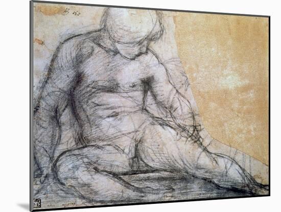 Seated Boy, C1514-1557-Jacopo Pontormo-Mounted Giclee Print