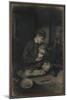 Seated Boy Holding a Cat (Recto); Study of Kittens and a Plate of Milk (Verso), C. 1874-1880-Francois Bonvin-Mounted Giclee Print