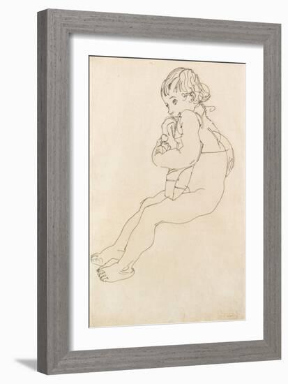 Seated Child, 1916-Egon Schiele-Framed Giclee Print