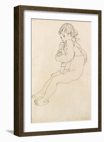 Seated Child, 1916-Egon Schiele-Framed Giclee Print