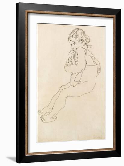 Seated Child, 1916-Egon Schiele-Framed Giclee Print