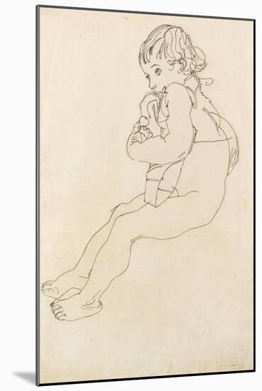 Seated Child, 1916-Egon Schiele-Mounted Giclee Print