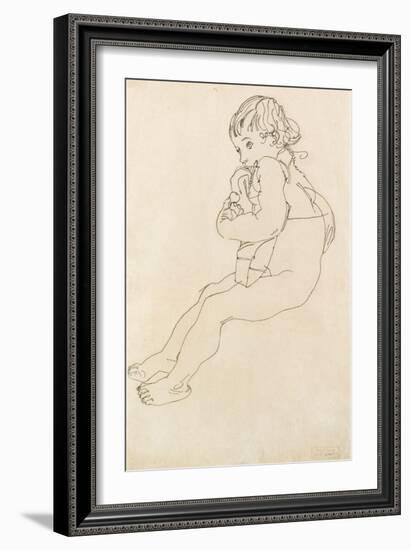 Seated Child, 1916-Egon Schiele-Framed Giclee Print