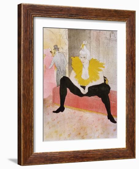 Seated Clowness, 1896-Henri de Toulouse-Lautrec-Framed Premium Giclee Print