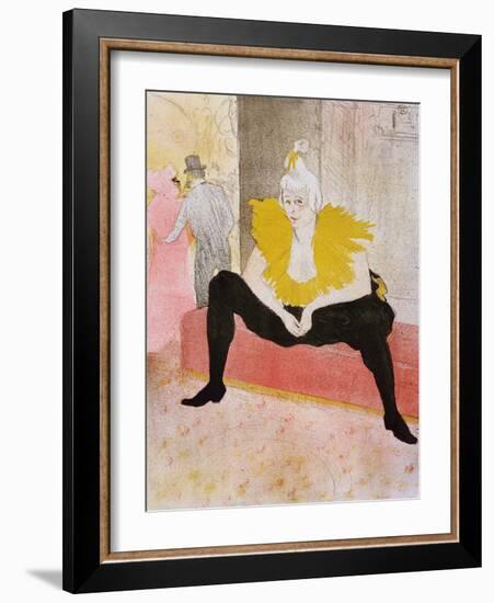 Seated Clowness, 1896-Henri de Toulouse-Lautrec-Framed Premium Giclee Print