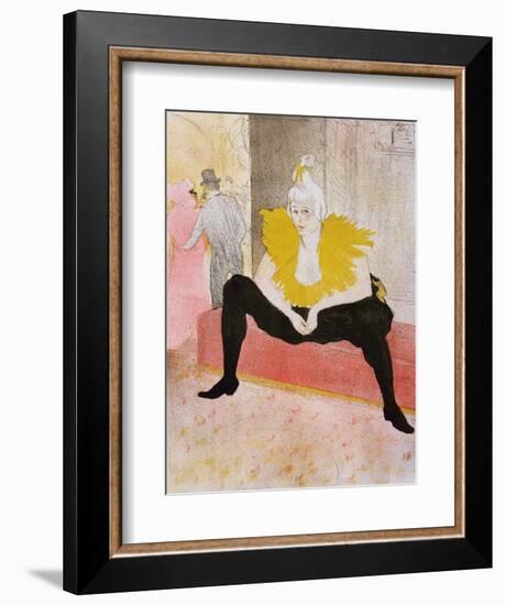 Seated Clowness, 1896-Henri de Toulouse-Lautrec-Framed Giclee Print