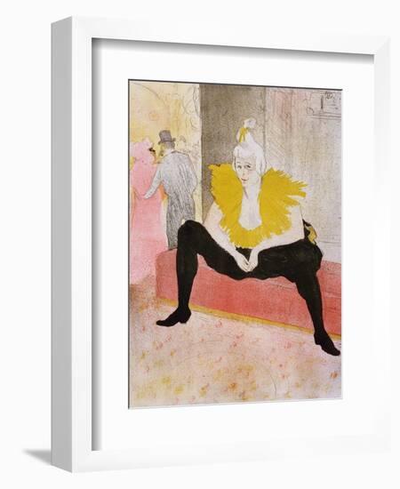 Seated Clowness, 1896-Henri de Toulouse-Lautrec-Framed Giclee Print