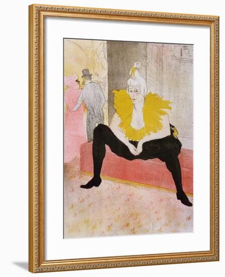 Seated Clowness, 1896-Henri de Toulouse-Lautrec-Framed Giclee Print