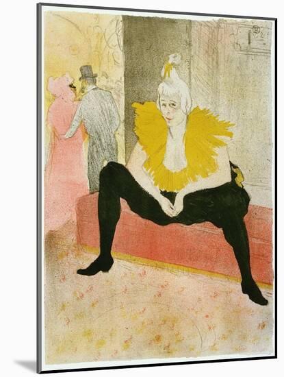 Seated Clowness (Mademoiselle Cha-U-Ka-O) - Oeuvre De Henri De Toulouse Lautrec (Toulouse-Lautrec)-Henri de Toulouse-Lautrec-Mounted Giclee Print