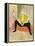 Seated Clowness (Mademoiselle Cha-U-Ka-O) - Oeuvre De Henri De Toulouse Lautrec (Toulouse-Lautrec)-Henri de Toulouse-Lautrec-Framed Premier Image Canvas