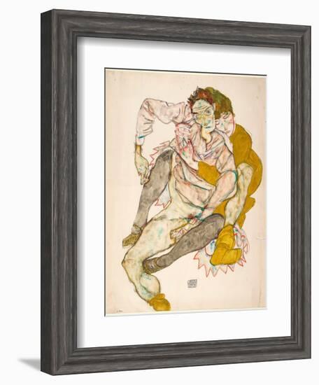 Seated Couple-Egon Schiele-Framed Giclee Print