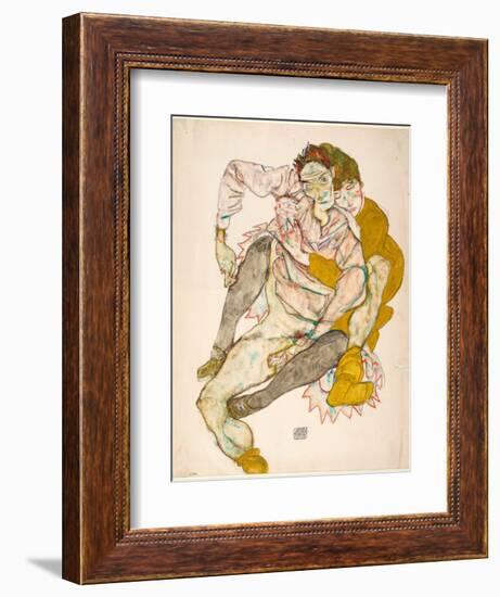 Seated Couple-Egon Schiele-Framed Giclee Print