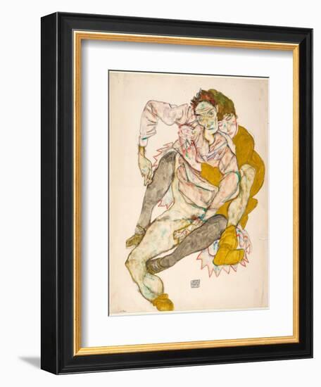 Seated Couple-Egon Schiele-Framed Giclee Print