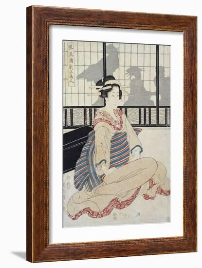 Seated Courtesan-Kikugawa Toshinobu Eizan-Framed Giclee Print