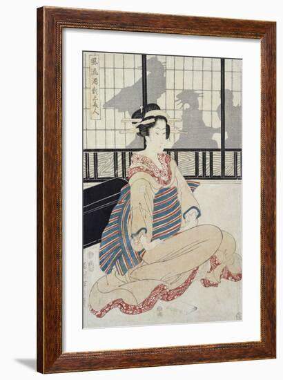 Seated Courtesan-Kikugawa Toshinobu Eizan-Framed Giclee Print