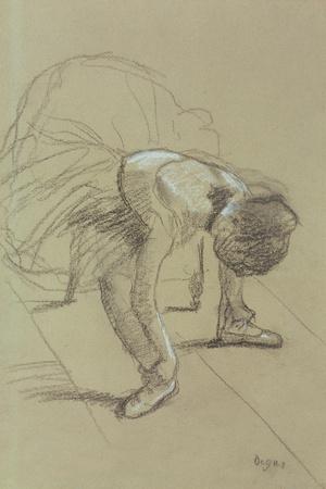 Seated Dancer Adjusting Her Shoes, circa 1890' Giclee Print - Edgar Degas |  Art.com