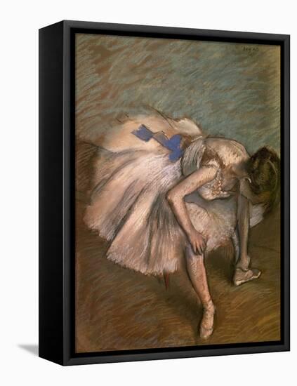 Seated Dancer, Ca. 1881-1883-Edgar Degas-Framed Premier Image Canvas