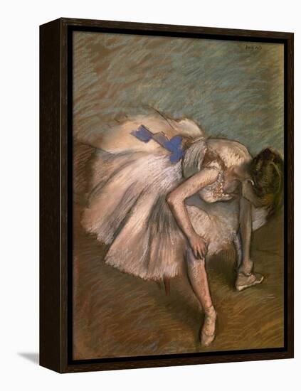 Seated Dancer, Ca. 1881-1883-Edgar Degas-Framed Premier Image Canvas