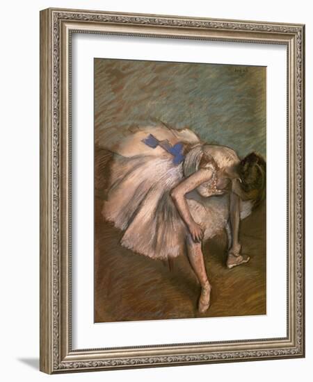 Seated Dancer, Ca. 1881-1883-Edgar Degas-Framed Giclee Print