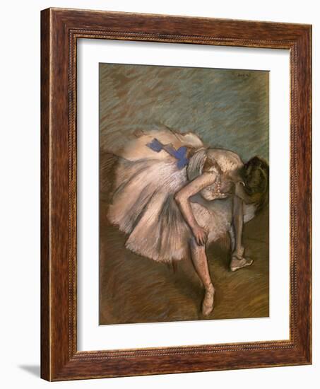 Seated Dancer, Ca. 1881-1883-Edgar Degas-Framed Giclee Print