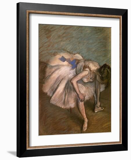 Seated Dancer, Ca. 1881-1883-Edgar Degas-Framed Giclee Print