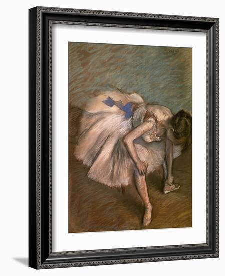 Seated Dancer, Ca. 1881-1883-Edgar Degas-Framed Giclee Print