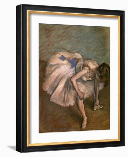 Seated Dancer, Ca. 1881-1883-Edgar Degas-Framed Giclee Print