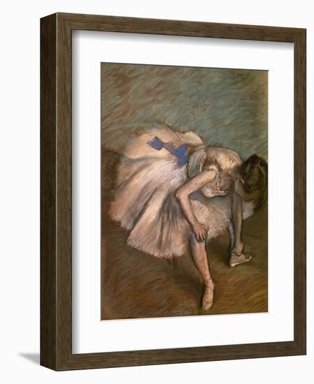 Seated Dancer, Ca. 1881-1883-Edgar Degas-Framed Giclee Print