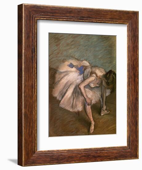 Seated Dancer, Ca. 1881-1883-Edgar Degas-Framed Giclee Print