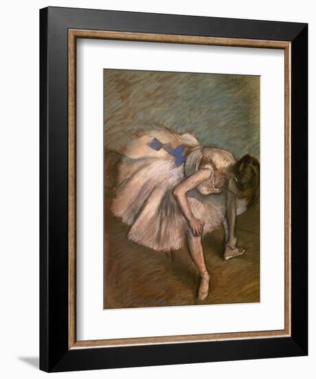 Seated Dancer, Ca. 1881-1883-Edgar Degas-Framed Giclee Print