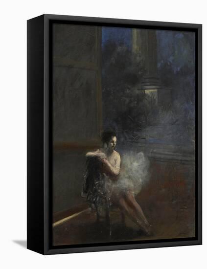 Seated Dancer-Jean Louis Forain-Framed Premier Image Canvas