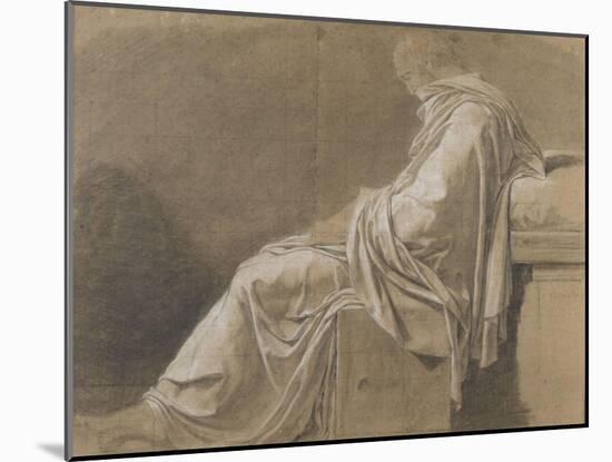 Seated, Drapery Study (Plato for "Death of Socrates")-Jacques-Louis David-Mounted Giclee Print