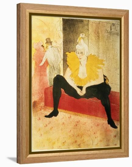 Seated Female Clown, Mlle. Cha-U-Kao, 1896-Henri de Toulouse-Lautrec-Framed Premier Image Canvas