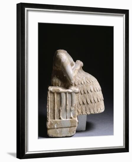 Seated Female Figure, Artefact from Tell Aswad, Syria-null-Framed Giclee Print