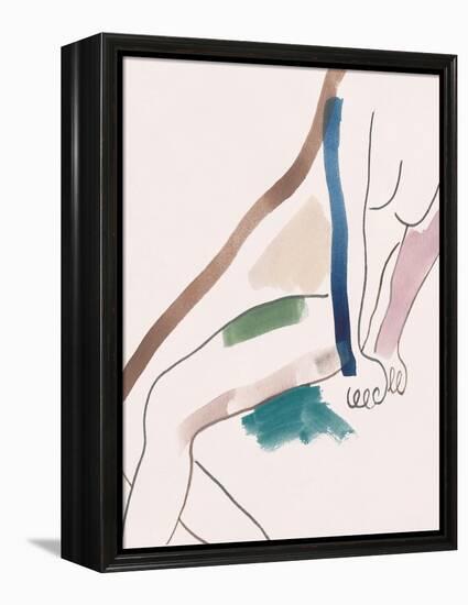 Seated Female Figure I-Melissa Wang-Framed Stretched Canvas