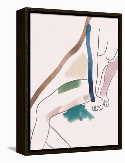 Seated Female Figure I-Melissa Wang-Framed Stretched Canvas