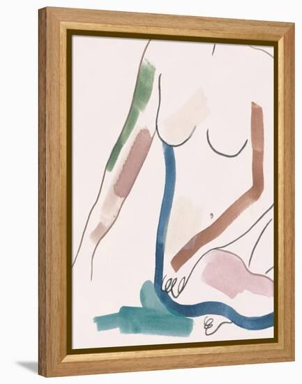 Seated Female Figure IV-Melissa Wang-Framed Stretched Canvas