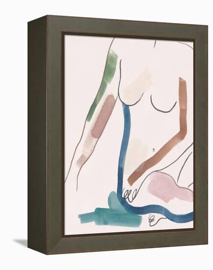 Seated Female Figure IV-Melissa Wang-Framed Stretched Canvas