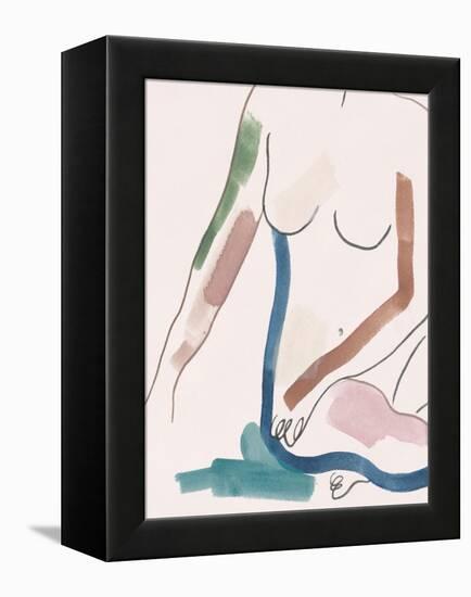 Seated Female Figure IV-Melissa Wang-Framed Stretched Canvas