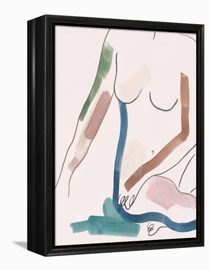 Seated Female Figure IV-Melissa Wang-Framed Stretched Canvas