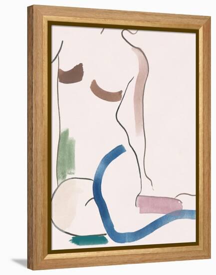 Seated Female Figure V-Melissa Wang-Framed Stretched Canvas