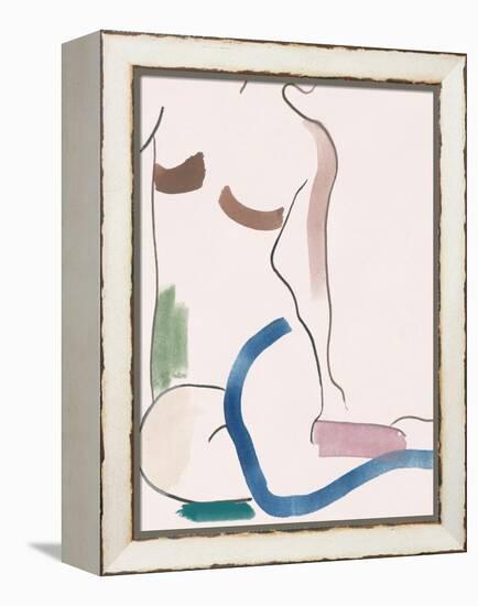 Seated Female Figure V-Melissa Wang-Framed Stretched Canvas