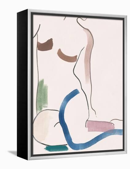 Seated Female Figure V-Melissa Wang-Framed Stretched Canvas