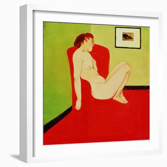 Seated Female Nude, 1897-Félix Vallotton-Framed Giclee Print