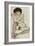 Seated Female Nude, Elbows Resting on Right Knee, 1914-Egon Schiele-Framed Giclee Print