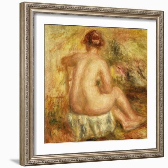 Seated Female Nude, View from Behind; Femme Nue Assise, Vue de Dos, 1917-Pierre-Auguste Renoir-Framed Giclee Print