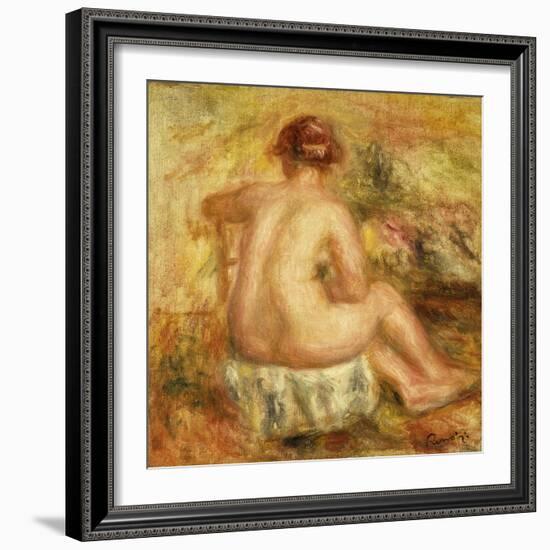 Seated Female Nude, View from behind-Pierre-Auguste Renoir-Framed Giclee Print