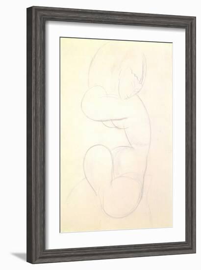 Seated Female Nude-Amedeo Modigliani-Framed Giclee Print