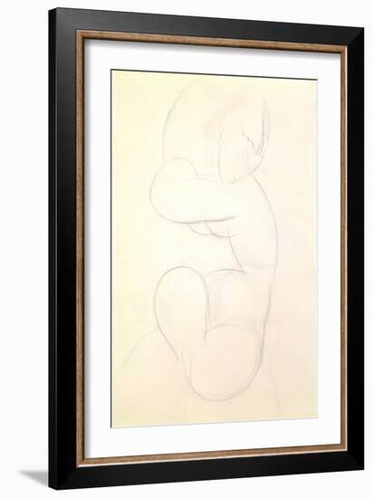 Seated Female Nude-Amedeo Modigliani-Framed Giclee Print